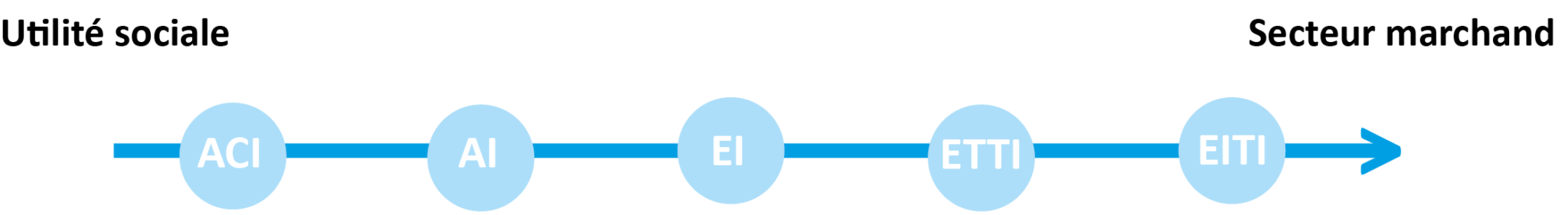 Schéma des typologies des SIAE : ACI AI EI ETTI EITI